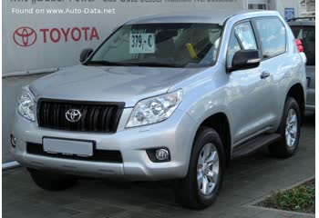 المواصفات والتفاصيل التقنية الكاملة 2009 Toyota Land Cruiser Prado (J150) 3-door 3.0 D-4D (173 Hp) 4WD