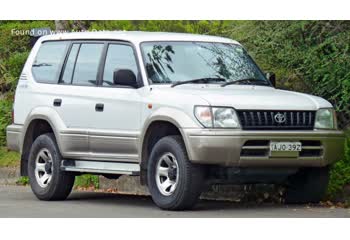 المواصفات والتفاصيل التقنية الكاملة 1996 Toyota Land Cruiser Prado (J90) 5-door 2.7 16V (152 Hp) 4WD