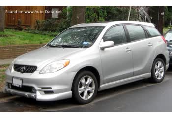 المواصفات والتفاصيل التقنية الكاملة 2002 Toyota Matrix (E130) 1.8i 16V (132 Hp)