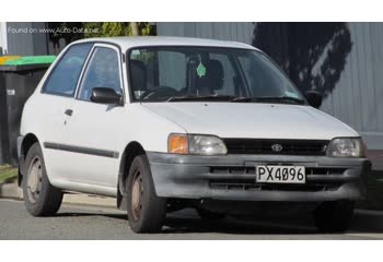 المواصفات والتفاصيل التقنية الكاملة 1989 Toyota Starlet IV 1.3i 16V (100 Hp) Automatic