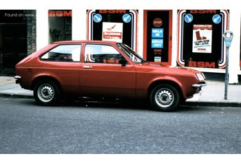 Full specifications and technical details 1975 Vauxhall Chevette CC 1300 (53 Hp)