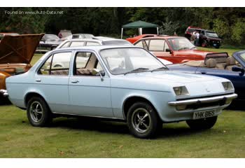 Vollständige Spezifikationen und technische Details 1975 Vauxhall Chevette 1300 (58 Hp)