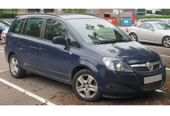 Full specifications and technical details 2008 Vauxhall Zafira B (facelift 2008) 1.8 XER (140 Hp)