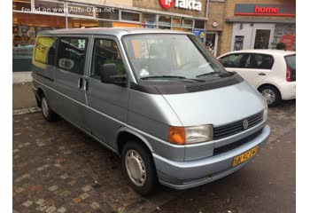 المواصفات والتفاصيل التقنية الكاملة 1990 Volkswagen Caravelle (T4) Long 2.4 D (78 Hp) Automatic