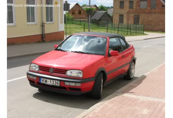 المواصفات والتفاصيل التقنية الكاملة 1993 Volkswagen Golf III Cabrio 1.8 i (75 Hp)