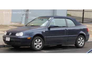 المواصفات والتفاصيل التقنية الكاملة 1998 Volkswagen Golf IV Cabrio 1.8i (75 Hp)