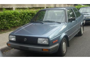 Full specifications and technical details 1983 Volkswagen Jetta II (2-doors) 1.6 TD (70 Hp)