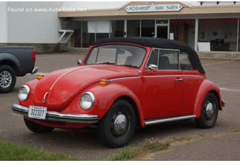 المواصفات والتفاصيل التقنية الكاملة 1975 Volkswagen Kaefer Cabrio (15) 1303 1.2 (34 Hp)