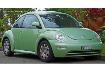 Full specifications and technical details 2000 Volkswagen NEW Beetle (9C) 1.6 (102 Hp)