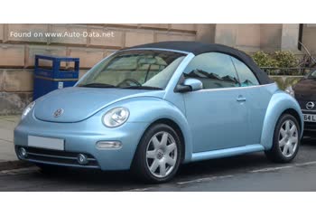 المواصفات والتفاصيل التقنية الكاملة 2003 Volkswagen NEW Beetle Convertible 1.6i (102 Hp)