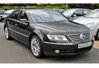 Spécifications complètes et détails techniques 2002 Volkswagen Phaeton 6.0 W12 48V (420 Hp)