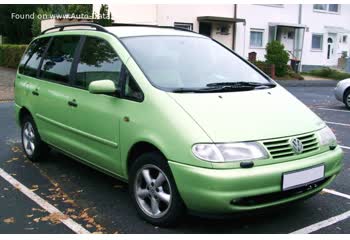 المواصفات والتفاصيل التقنية الكاملة 1996 Volkswagen Sharan I 1.9 TDI (110 Hp) Automatic