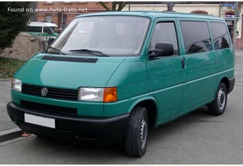 المواصفات والتفاصيل التقنية الكاملة 1996 Volkswagen Transporter (T4, facelift 1996) Kombi 2.0 (84 Hp) L2H2